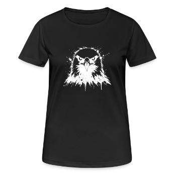 Abstrakter Splash Eagle - Frauen T-Shirt atmungsaktiv - Schwarz - Vorne - AI Model Female 172 light (172cm)