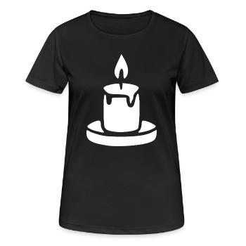 Cadeau de méditation à la bougie - T-shirt respirant Femme - noir - Devant - AI Model Female 172 light (172cm)