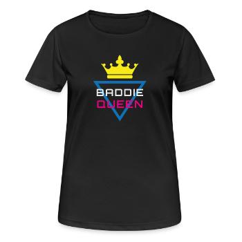 Bösewichtkönigin Krone Y2K - Frauen T-Shirt atmungsaktiv - Schwarz - Vorne - AI Model Female 172 light (172cm)