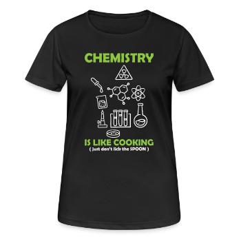 Professeur de chimie Chimie chimiste - T-shirt respirant Femme - noir - Devant - AI Model Female 172 light (172cm)