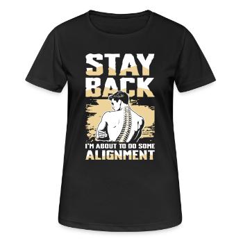 Rückzug Ich Mache Eine Ausrichtung - Frauen T-Shirt atmungsaktiv - Schwarz - Vorne - AI Model Female 172 light (172cm)
