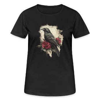 Corbeau - T-shirt respirant Femme - noir - Devant - AI Model Female 172 light (172cm)