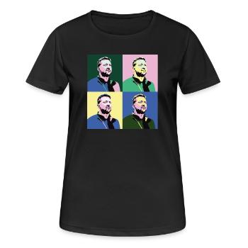 Zelensky Pop-Art - Women's Breathable T-Shirt - black - Front - AI Model Female 172 light (172cm)
