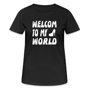 High Heels - Frauen T-Shirt atmungsaktiv - Schwarz - Vorne - AI Model Female 172 light (172cm)