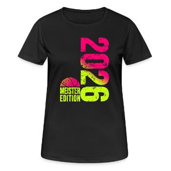 Basketball Master Edition 2026 en rose citron - T-shirt respirant Femme - noir - Devant - AI Model Female 172 light (172cm)