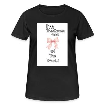 La fille la plus mignonne avec ruban - T-shirt respirant Femme - noir - Devant - AI Model Female 172 light (172cm)