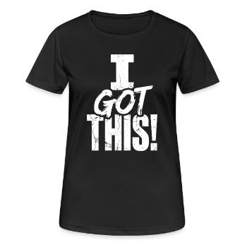 J’ai cette citation audacieuse de confiance - T-shirt respirant Femme - noir - Devant - AI Model Female 172 light (172cm)