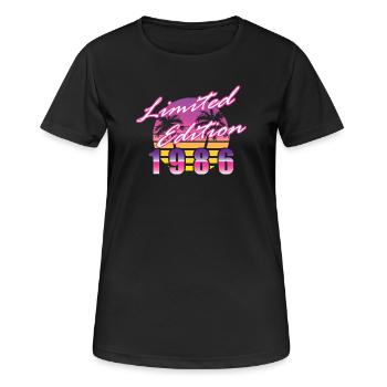 40. Geburtstag Limited Edition 1986 vintage - Frauen T-Shirt atmungsaktiv - Schwarz - Vorne - AI Model Female 172 light (172cm)