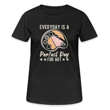 Artist Painter Graphic Perfect Day For Art Gifts - Women's Breathable T-Shirt - black - Front - AI Model Female 172 light (172cm)