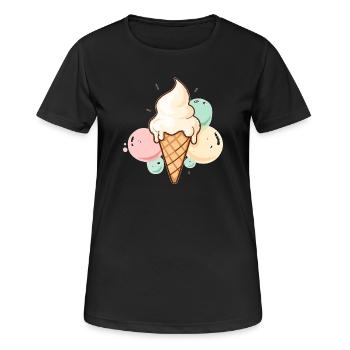 Kugel Für Kugel Glücklich - Frauen T-Shirt atmungsaktiv - Schwarz - Vorne - AI Model Female 172 light (172cm)