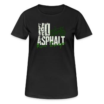 No Asphalt Pure Escape - Frauen T-Shirt atmungsaktiv - Schwarz - Vorne - AI Model Female 172 light (172cm)