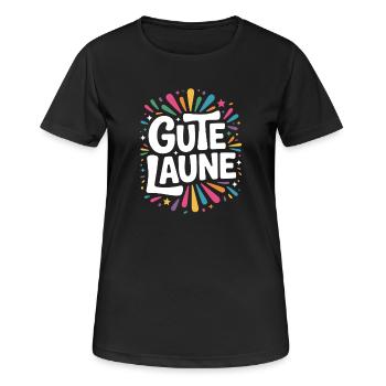 Gute Laune Karneval Fasching Karnevalskostüm Alaaf - Frauen T-Shirt atmungsaktiv - Schwarz - Vorne - AI Model Female 172 light (172cm)