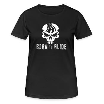 skull_negativ - Women's Breathable T-Shirt - black - Front - AI Model Female 172 light (172cm)