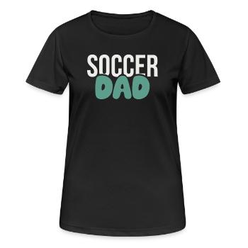Soccer Dad Bold Style  - Women's Breathable T-Shirt - black - Front - AI Model Female 172 light (172cm)
