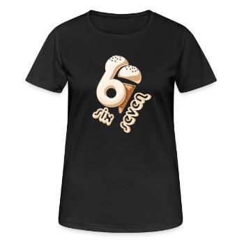 67 Sechster Geburtstag Eiscreme - Frauen T-Shirt atmungsaktiv - Schwarz - Vorne - AI Model Female 172 light (172cm)