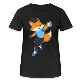 Gant de baseball Fox - T-shirt respirant Femme - noir - Devant - AI Model Female 172 light (172cm)