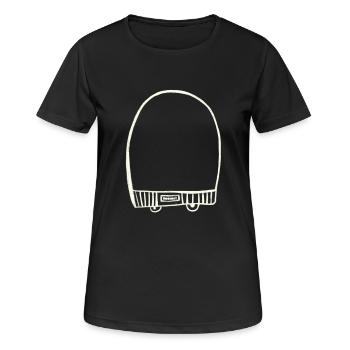 Casquette blanche - T-shirt respirant Femme - noir - Devant - AI Model Female 172 light (172cm)