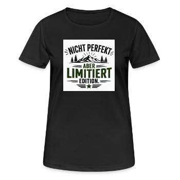 Nicht Perfekt Aber Limitierte Edition - Frauen T-Shirt atmungsaktiv - Schwarz - Vorne - AI Model Female 172 light (172cm)