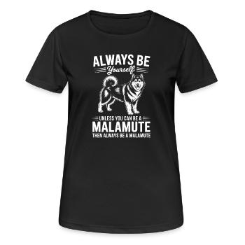 Dictons malamutes d’Alaska Don des Malamutes d’Alaska - T-shirt respirant Femme - noir - Devant - AI Model Female 172 light (172cm)