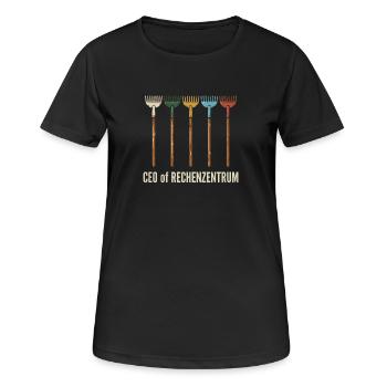 CEO of Data Center - Women's Breathable T-Shirt - black - Front - AI Model Female 172 light (172cm)