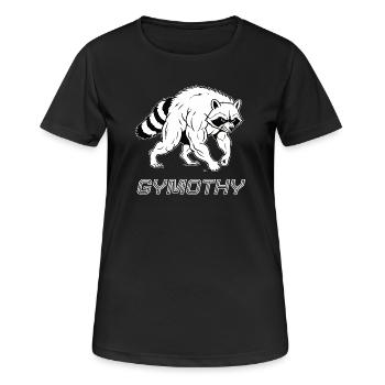 Gymothy - Frauen T-Shirt atmungsaktiv - Schwarz - Vorne - AI Model Female 172 light (172cm)