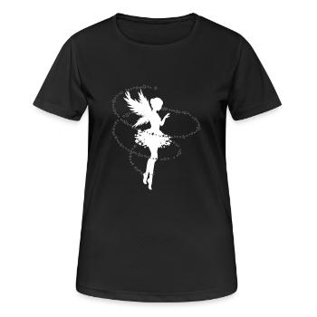 Elven silhouette with star spiral - Women's Breathable T-Shirt - black - Front - AI Model Female 172 light (172cm)