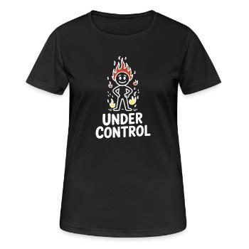 Under Control Fire Figure - Women's Breathable T-Shirt - black - Front - AI Model Female 172 light (172cm)