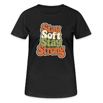 Reste douce Reste forte - T-shirt respirant Femme - noir - Devant - AI Model Female 172 light (172cm)