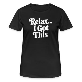 Détends-toi... Je m’en occupe - T-shirt respirant Femme - noir - Devant - AI Model Female 172 light (172cm)