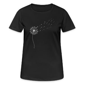 Pissenlit - T-shirt respirant Femme - noir - Devant - AI Model Female 172 light (172cm)