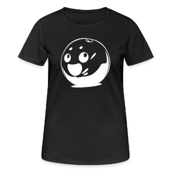 Boule de bowling souriante - T-shirt respirant Femme - noir - Devant - AI Model Female 172 light (172cm)