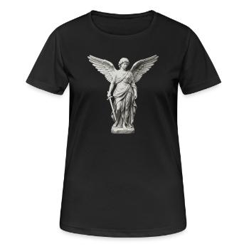 Winged Guardian Angel with Sword - Women's Breathable T-Shirt - black - Front - AI Model Female 172 light (172cm)