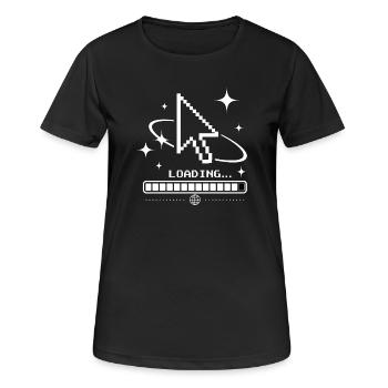 Y2K Cursor & Loading Bar – Retro 2000s Tech Look - Women's Breathable T-Shirt - black - Front - AI Model Female 172 light (172cm)