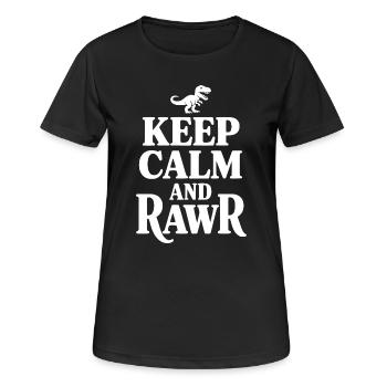 Keep Calm And Rawr - Women's Breathable T-Shirt - black - Front - AI Model Female 172 light (172cm)