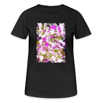 Neon Rosé Tie-Dye Swirl - Women's Breathable T-Shirt - black - Front - AI Model Female 172 light (172cm)