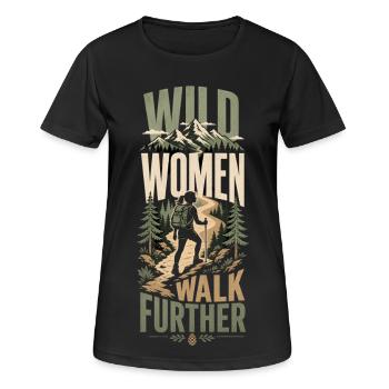 Hiking Women - Women's Breathable T-Shirt - black - Front - AI Model Female 172 light (172cm)
