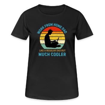 Funny Remote Worker Computer Work From Home Gift - Women's Breathable T-Shirt - black - Front - AI Model Female 172 light (172cm)
