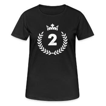 Number Two with Crown and Laurel - Women's Breathable T-Shirt - black - Front - AI Model Female 172 light (172cm)