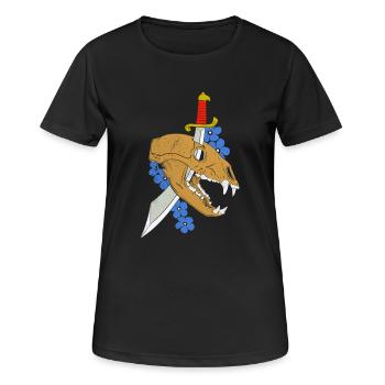 KodiakSkull with dagger and flowers - Women's Breathable T-Shirt - black - Front - AI Model Female 172 light (172cm)