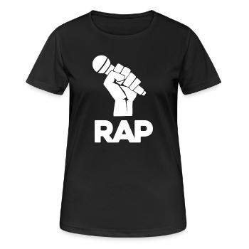 Rap Mic Silhouette - Women's Breathable T-Shirt - black - Front - AI Model Female 172 light (172cm)