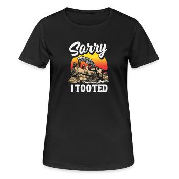 Désolé d’avoir fait une blague drôle sur la locomotive de train - T-shirt respirant Femme - noir - Devant - AI Model Female 172 light (172cm)