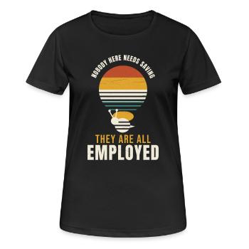 Beekeeping Nobody Here Needs Saving Employed Beeke - Women's Breathable T-Shirt - black - Front - AI Model Female 172 light (172cm)
