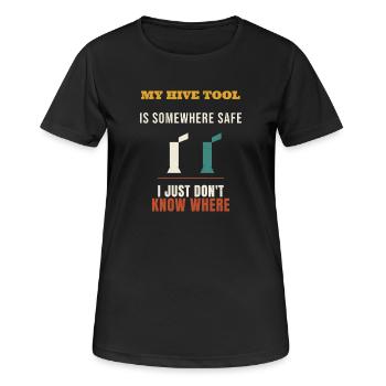 Beekeeper My Hive Tool Is Somewhere Safe Funny Bee - Women's Breathable T-Shirt - black - Front - AI Model Female 172 light (172cm)