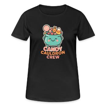 Candy Cauldron Crew - Women's Breathable T-Shirt - black - Front - AI Model Female 172 light (172cm)
