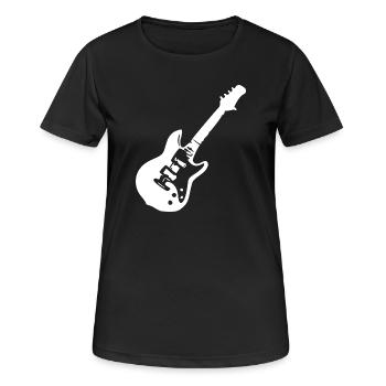 Guitariste Guitar Music Gift - T-shirt respirant Femme - noir - Devant - AI Model Female 172 light (172cm)