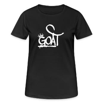 GOAT Greatest Of All Time Graffiti Crown (white) - Women's Breathable T-Shirt - black - Front - AI Model Female 172 light (172cm)