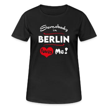 Berlin Stadt Ville Urbaine T-shirt Ville Heimatliebe - T-shirt respirant Femme - noir - Devant - AI Model Female 172 light (172cm)
