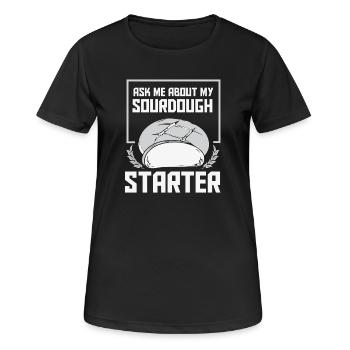 Bread Baker Bakery Bread Roll Baking - Women's Breathable T-Shirt - black - Front - AI Model Female 172 light (172cm)