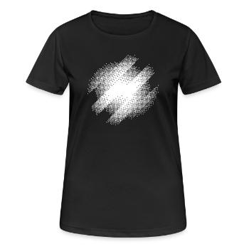 Bauhaus Burst Abstract - Women's Breathable T-Shirt - black - Front - AI Model Female 172 light (172cm)