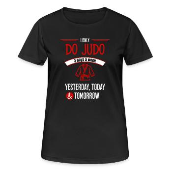 Funny Judo Quote - Women's Breathable T-Shirt - black - Front - AI Model Female 172 light (172cm)